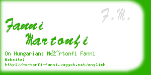 fanni martonfi business card